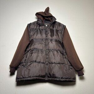 VTG Chereskin Hooded Coat Jacket Men XL Outerwear Insulated Puffer Brown Winter